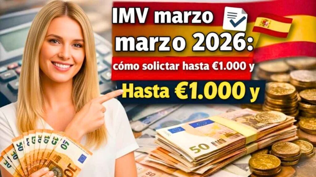 IMV marzo 2026 cómo solicitar hasta €1,000 y fechas de ingreso confirmadas