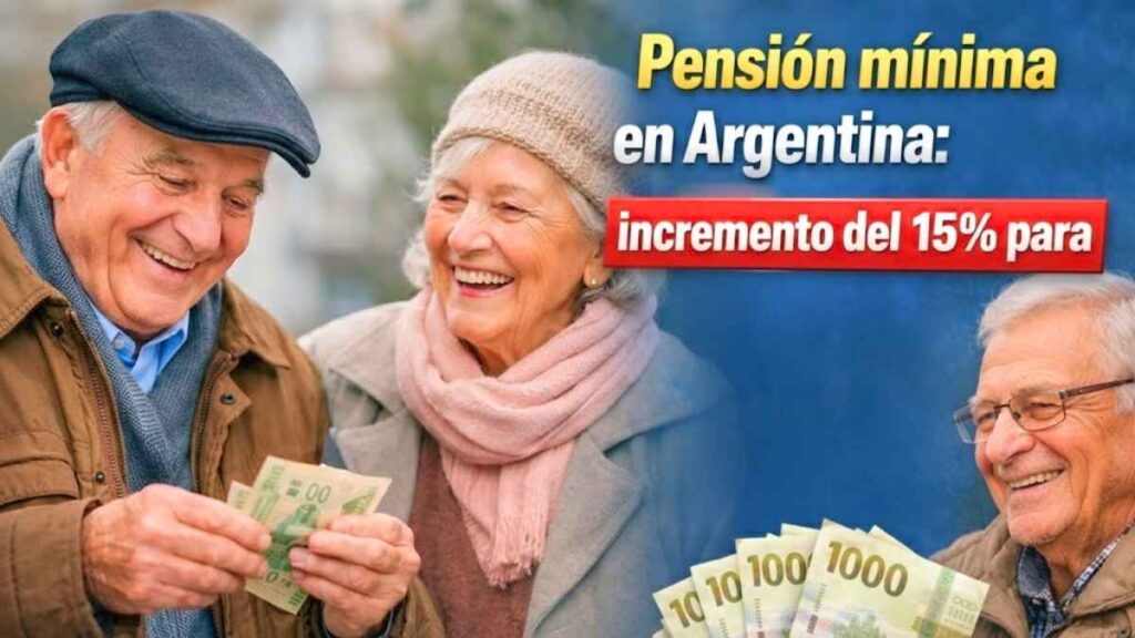 Pensión mínima en Argentina incremento del 15% para jubilados desde marzo