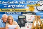 Calendario de pagos febrero y marzo 2026 plan de pensiones en Argentina explicado fácil