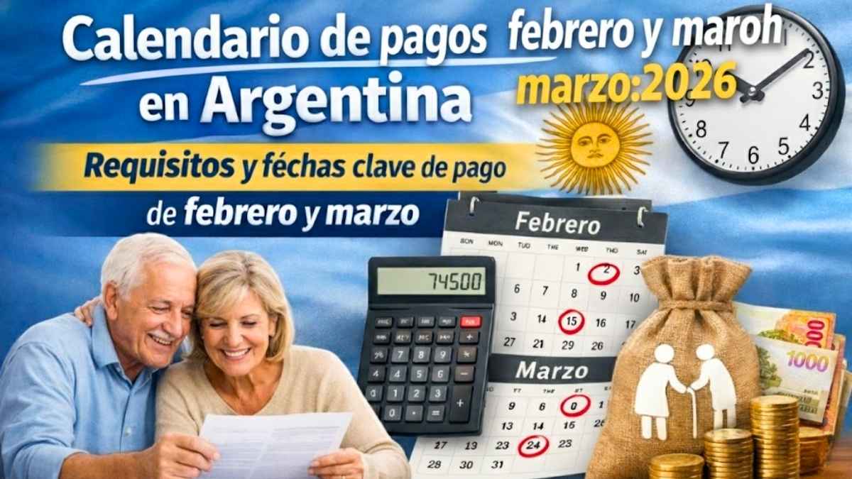 Calendario de pagos febrero y marzo 2026 plan de pensiones en Argentina explicado fácil